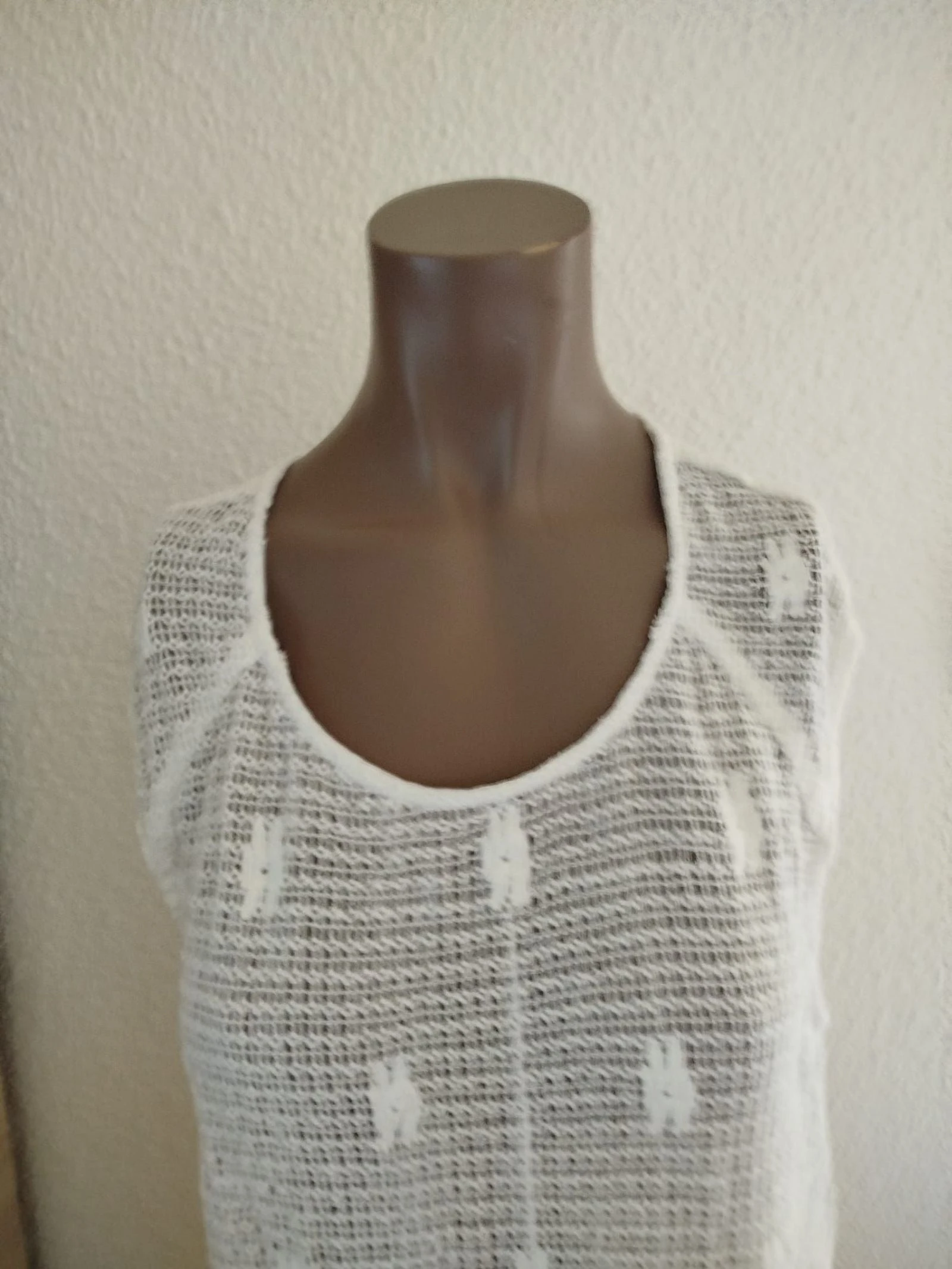 Caftan crochet blanco talla única  – photo 3